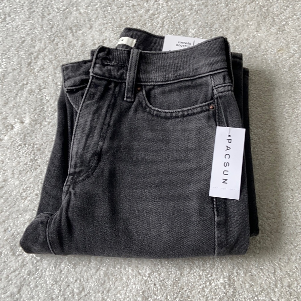 Vintage, high waisted, bootcut, black jeans Pacsun